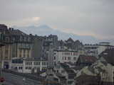 Lausanne, Drwarfed By Mountains (40 kbytes) - Click to enlarge